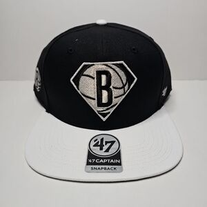 Brooklyn Nets 47 Brand 75th Anniversary NBA  Captain Snapback Hat CAP NWT